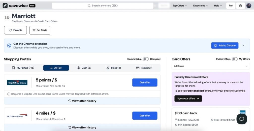 Savewise - See all cash back portal rates and credit card offers