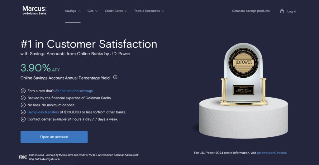 Marcus by Goldman Sachs high-yield online savings account