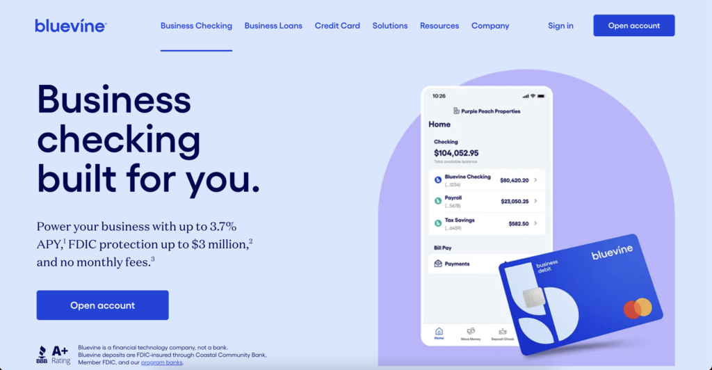 Bluevine Small Business Checking Account with Interest